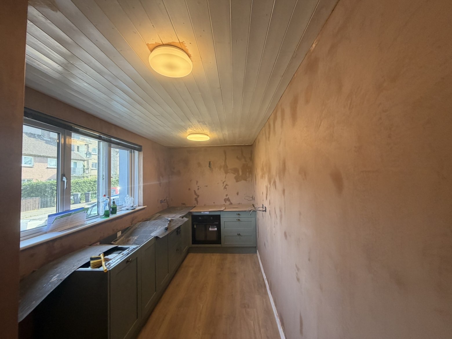 Kitchen re-skim — after